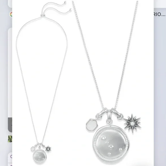 Kendra Scott Rhodium Plated Cancer Charm Necklace - Picture 3 of 8